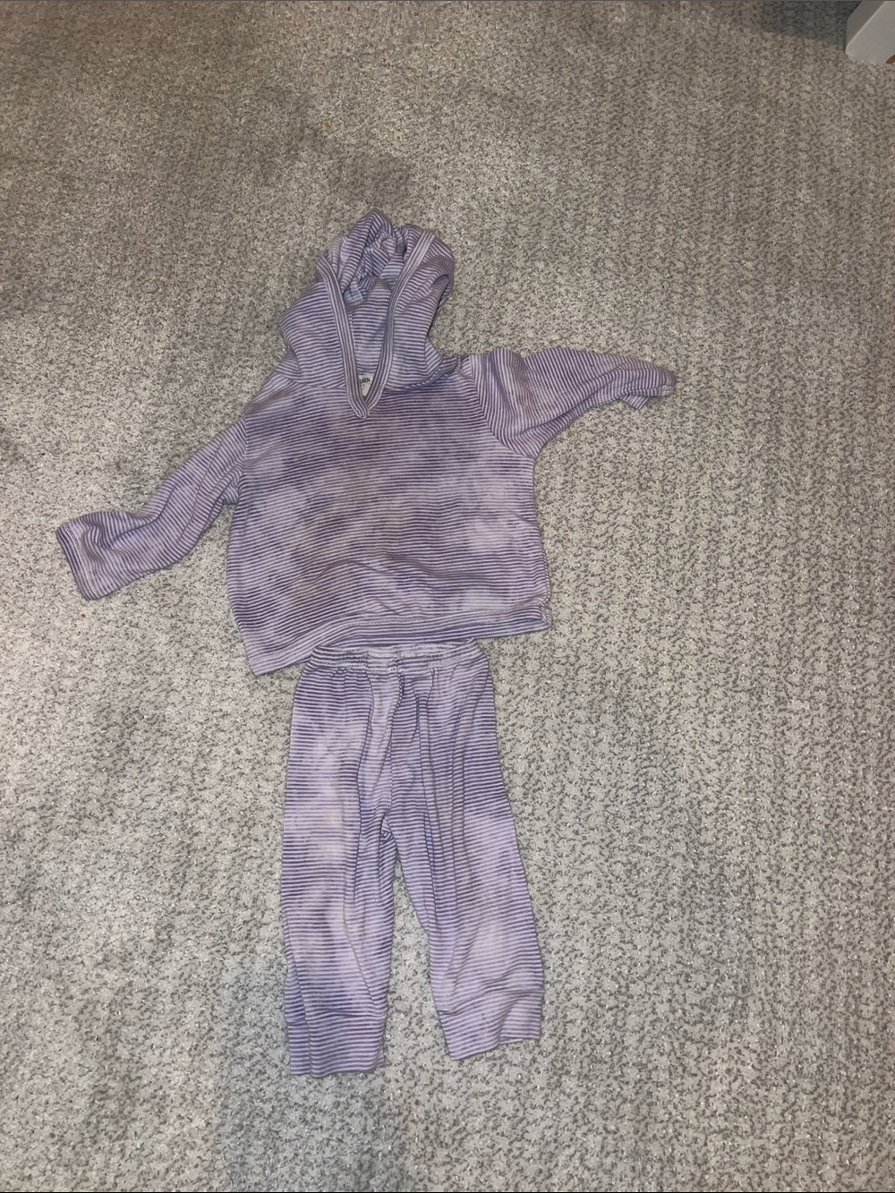 Ralph Lauren Purple Striped Kids Hoodie & Joggers Set